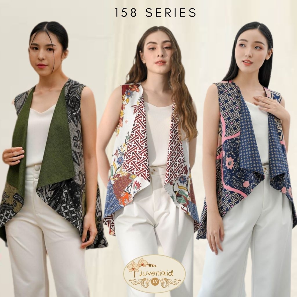 Jual Outer Batik 158 Series/ Rompi Luaran Batik Wanita/ Jaket Batik ...