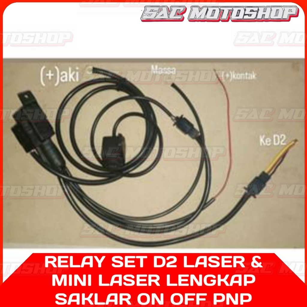 Jual RELAY SET D2 LASER & MINI LASER LENGKAP SAKLAR ON OFF PNP | Shopee ...
