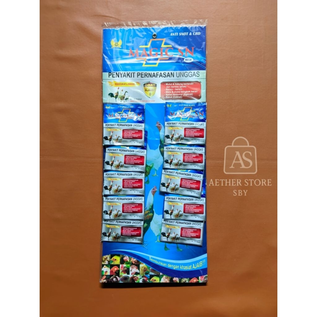 Jual Obat Jamu Ayam MAGIC SN BLUE/BIRU 1 Renteng (ISI 10 SACHETS ...