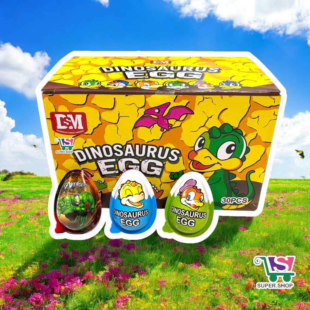 Jual Dinosaurus Egg Cokelat Telur Dino PACK (isi 30 pcs) | Shopee Indonesia