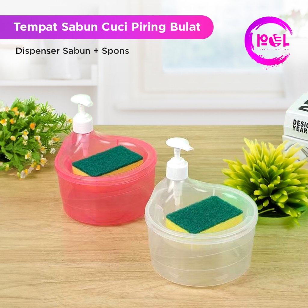 Jual Tempat Sabun Cuci Piring | Sacupir Bulat Free Spoons | Soap Pump ...