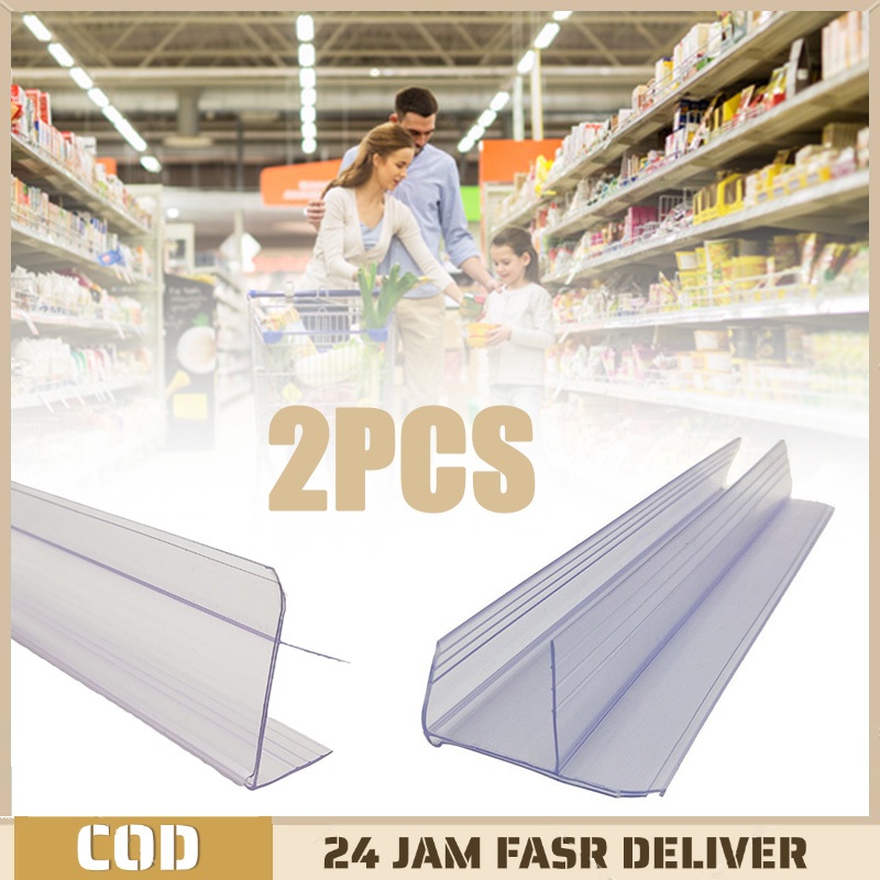 Jual 1m/2pcs Price Rail Label Harga Pop Card Papan Rak Minimarket Price ...