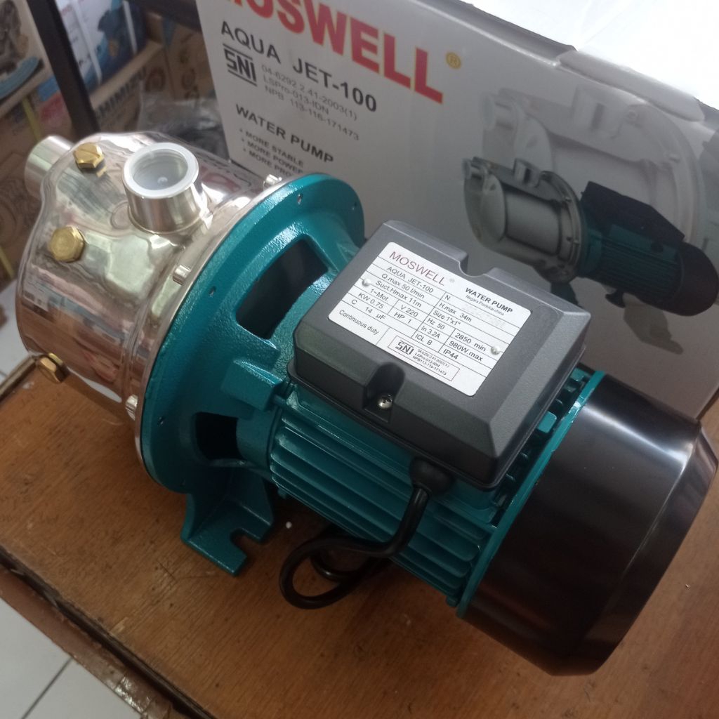 Jual Pompa Air Stainless Semijet Moswell AQUA JET-100 Daya hisap 11m ...