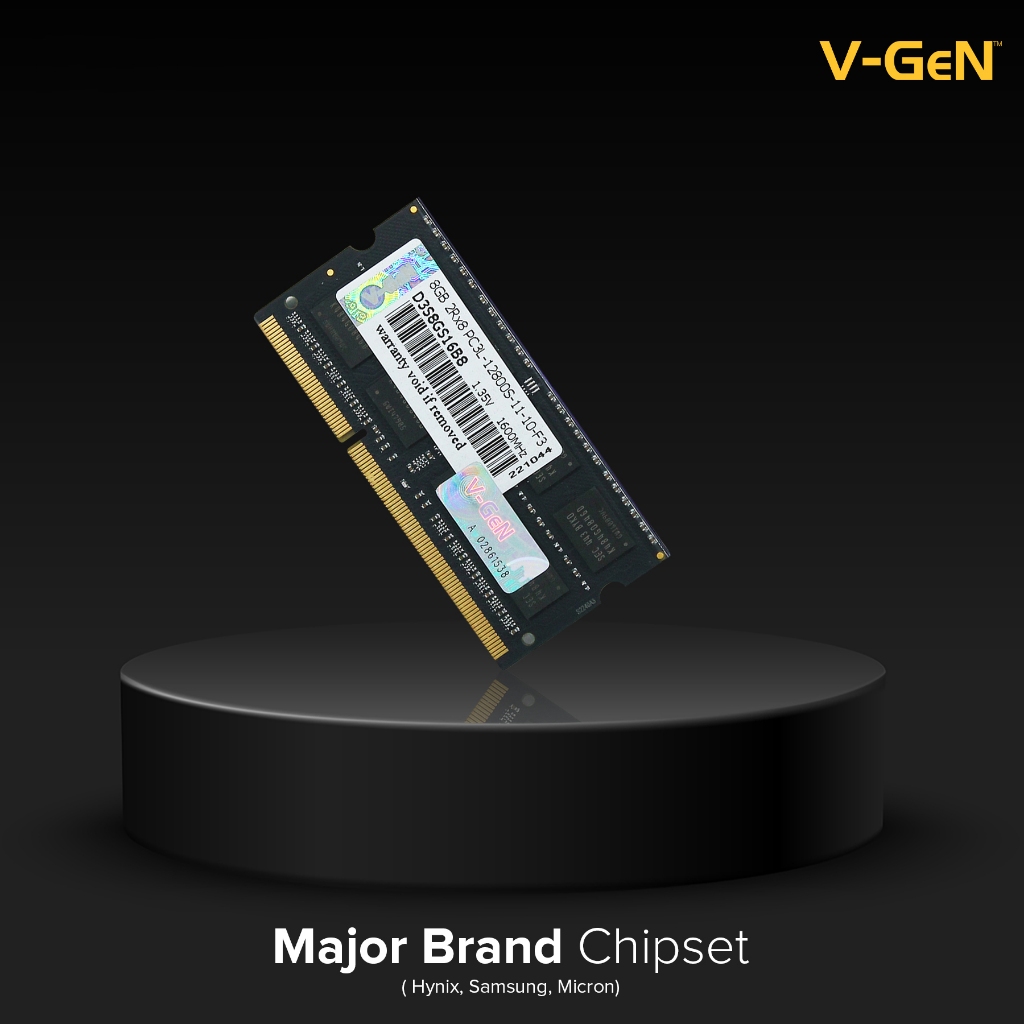 SODIMM DDR3 8GB PC 12800/1600 Mhz RAM Laptop/Notebook V-GeN PLATINUM  DDR3L GB 1600Mhz