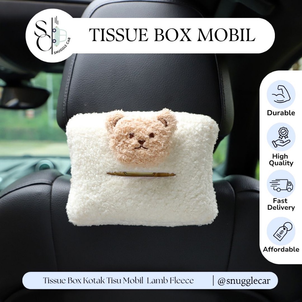Jual Tissue Box Kotak Tisu Mobil Bear Beruang Lamb Fleece | Shopee ...