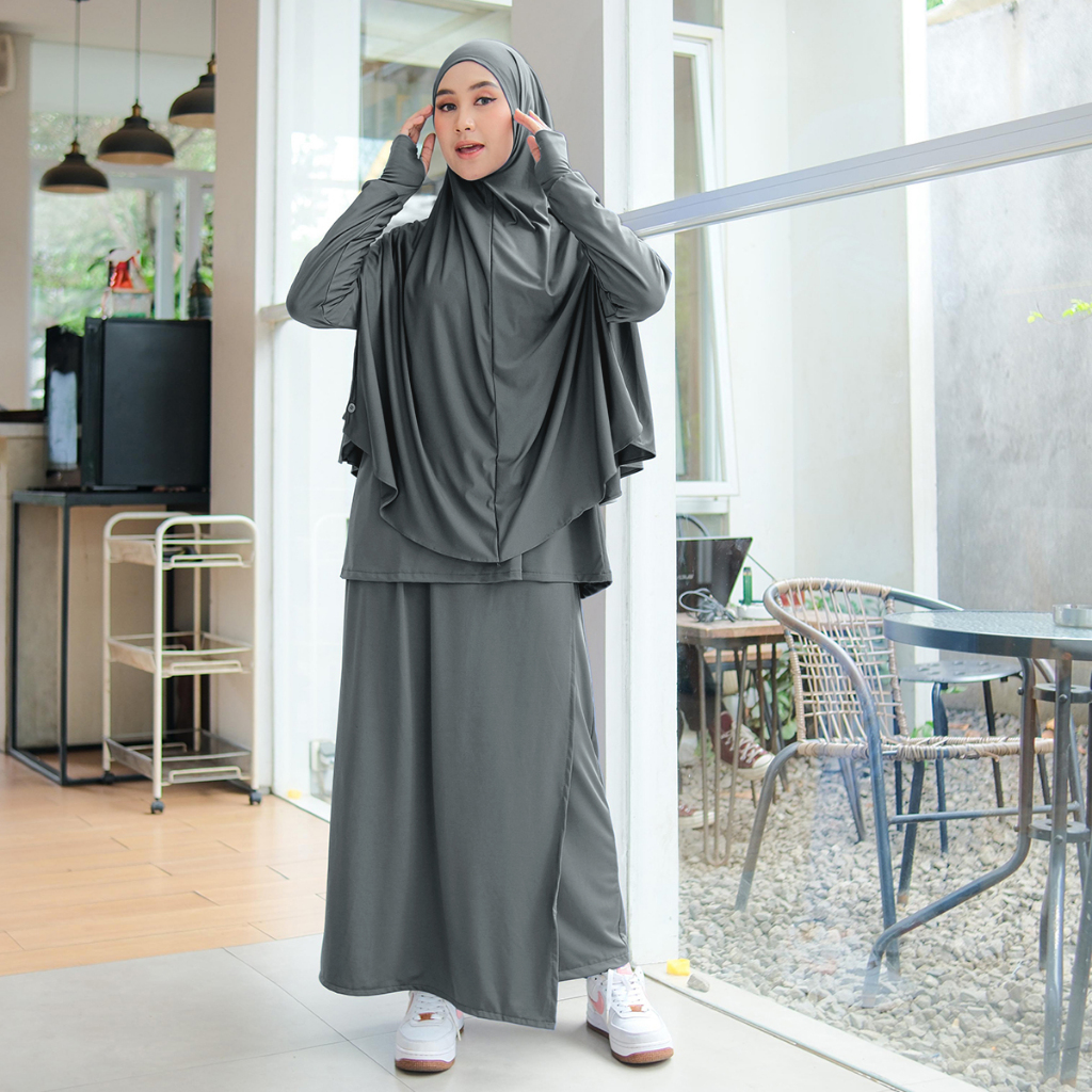 Jual DENAY Sporty Set Outfit Baju Setelan Wanita Hijab Casual