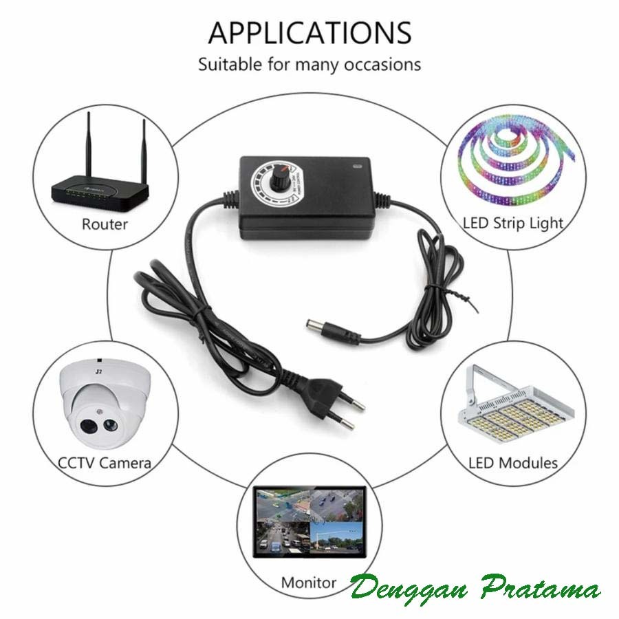 Jual Power Supply PSU Adaptor Adjustable 3-12v DC & 3-24v DC Universal ...