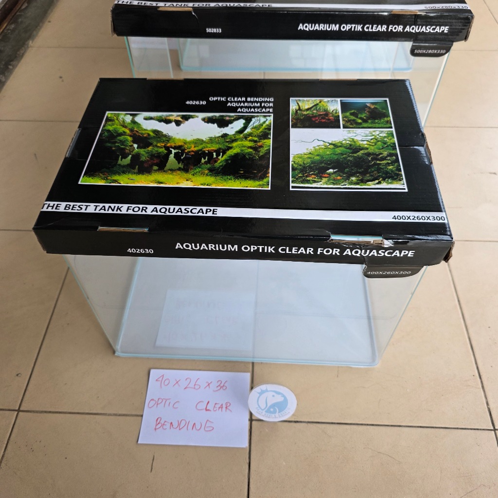 Jual 40X26X30 CM TANK OPTIC CLEAR BENDING MELENGKUNG AQUARIUM AKUARIUM ...