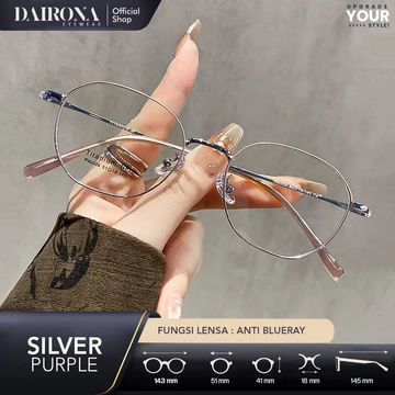 Dairona Eyewear Kacamata Titanium Photocromic Bisa Minus Lensa Blueray Bluecromic Fashion Pria