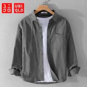 Kemeja Polos Pria Lengan Panjang Slim Fit Potongan Ramping Nyaman Dipakai