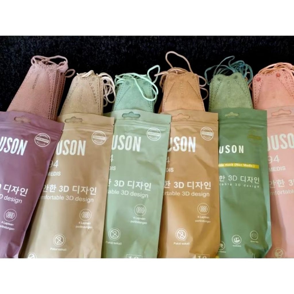 Jual MASKER KF 94 MOUSON // KF MOUSON 1 PACK ISI 10 PCS // KF WARNA ...
