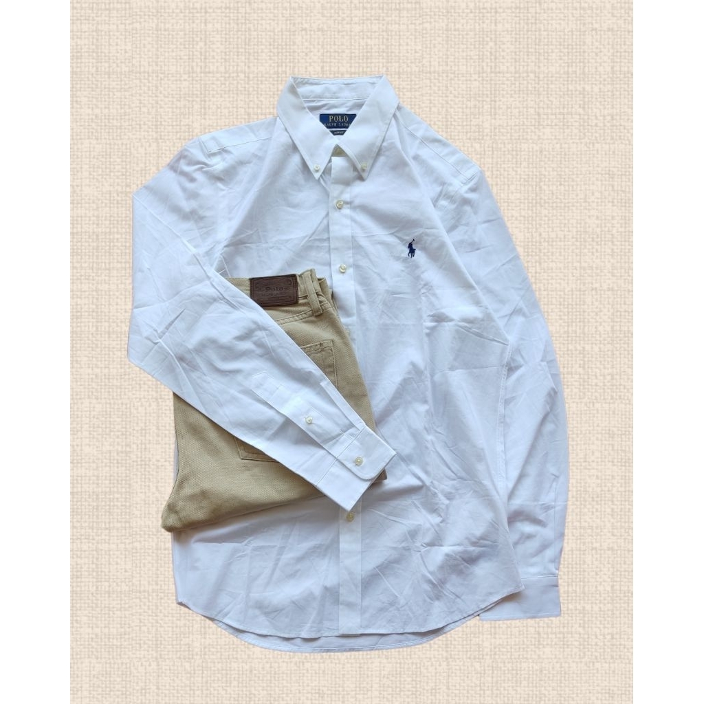 Jual Kemeja Polo Ralph Lauren Stripe Blue/Oxford/Big Logo VOL