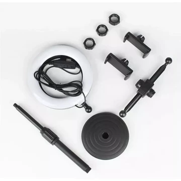 1 Set TRIPOD 28CM RINGLIGHT 2 HOLDER Paket Komplit Tripod Ringlight Lampu Live Tik Tok Lampu