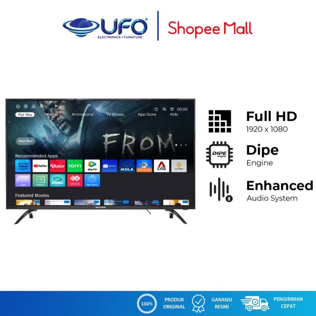 Jual Polytron 43 Inch Smart Lite Digital LED TV FHD PLD43CV8869V ...