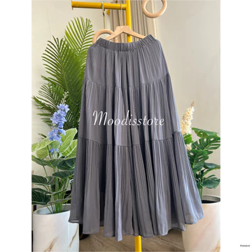 Moodis Bianca Skirt Rok Plisket Maxi Panjang