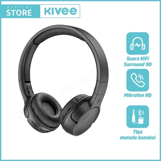 (HOT)KIVEE Headset Bluetooth 5.3 KV-TW143 Headphone Wireless Music Gaming 6D HIFI Makaron Original
