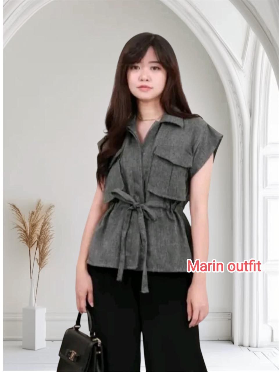 Jual Marin Outfit Outer Wanita Atasan Rompi Lengan Pendek Bahan Semi ...