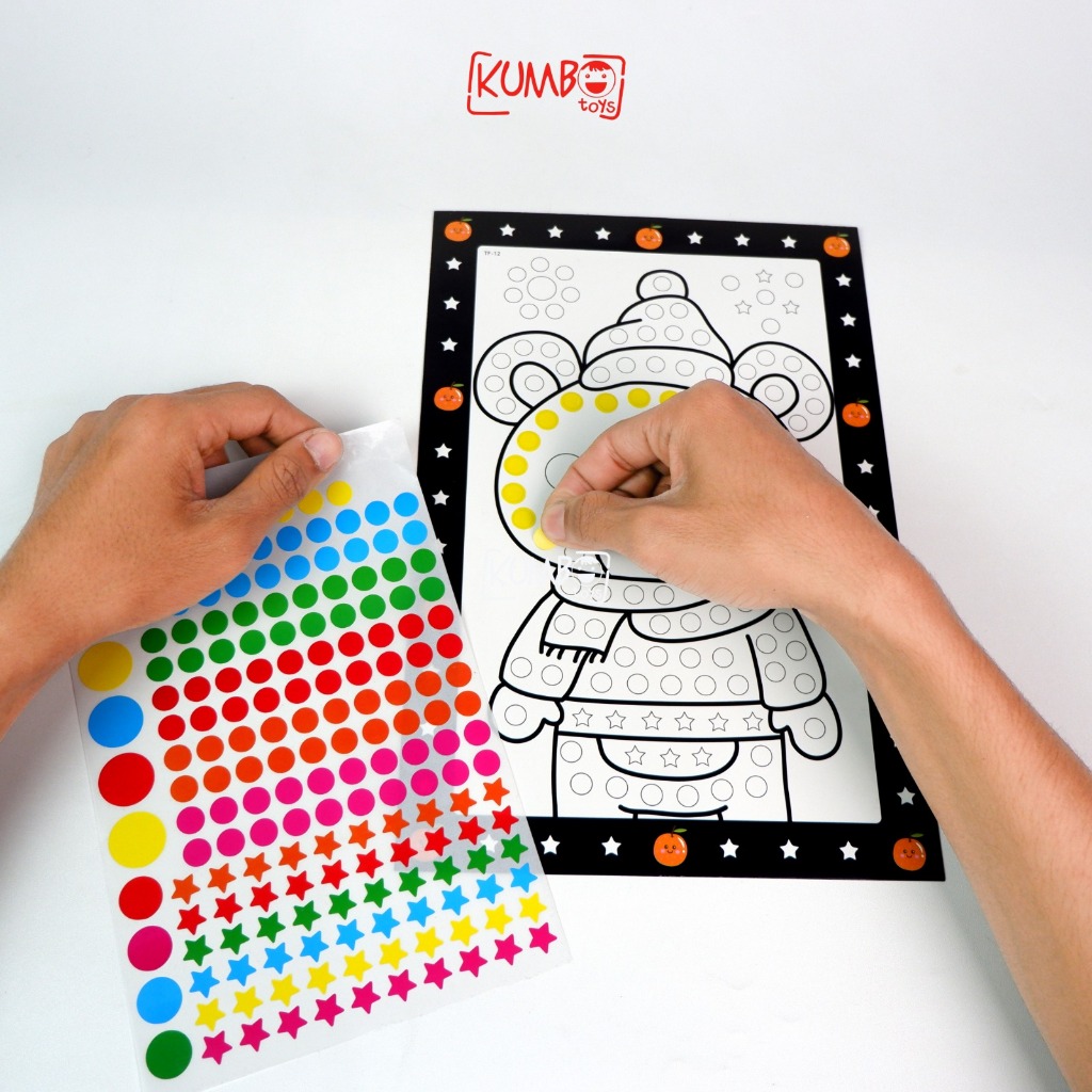 Jual Mainan Edukasi Menempel Sticker / Label Dot Karakter Bergambar ...