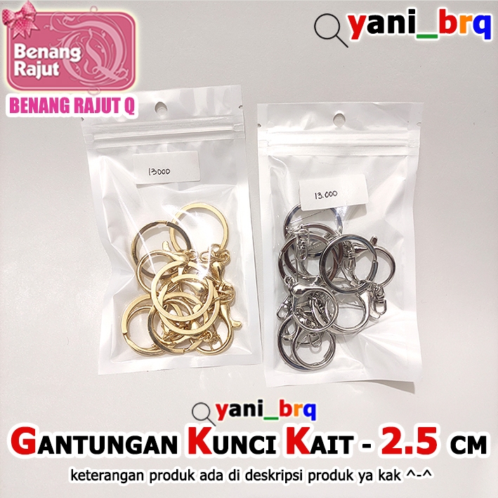 Jual BAHAN KERAJINAN GANTUNGAN KUNCI (per 6 bh) Keychain 2cm Elegan ...
