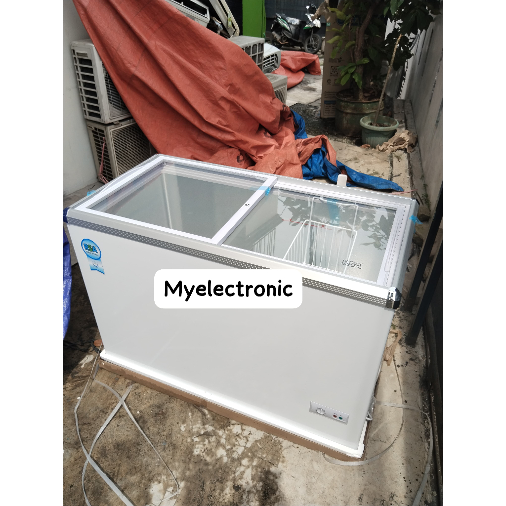 Jual Freezer Sliding Glass RSA XS-320 288 Liter 196 Watt | Shopee Indonesia
