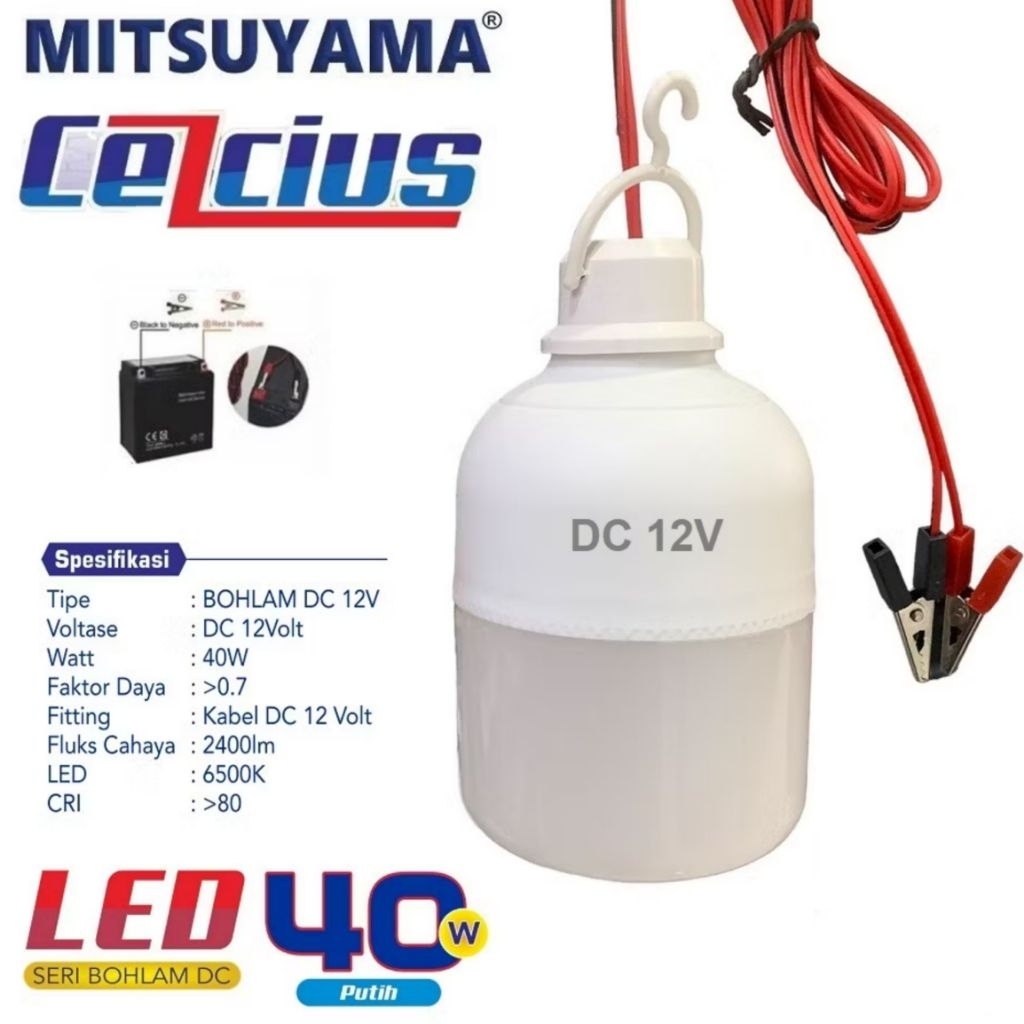 Jual Lampu Bohlam LED DC 12V Mitsuyama Colok Aki 40watt MS-7340DC ...