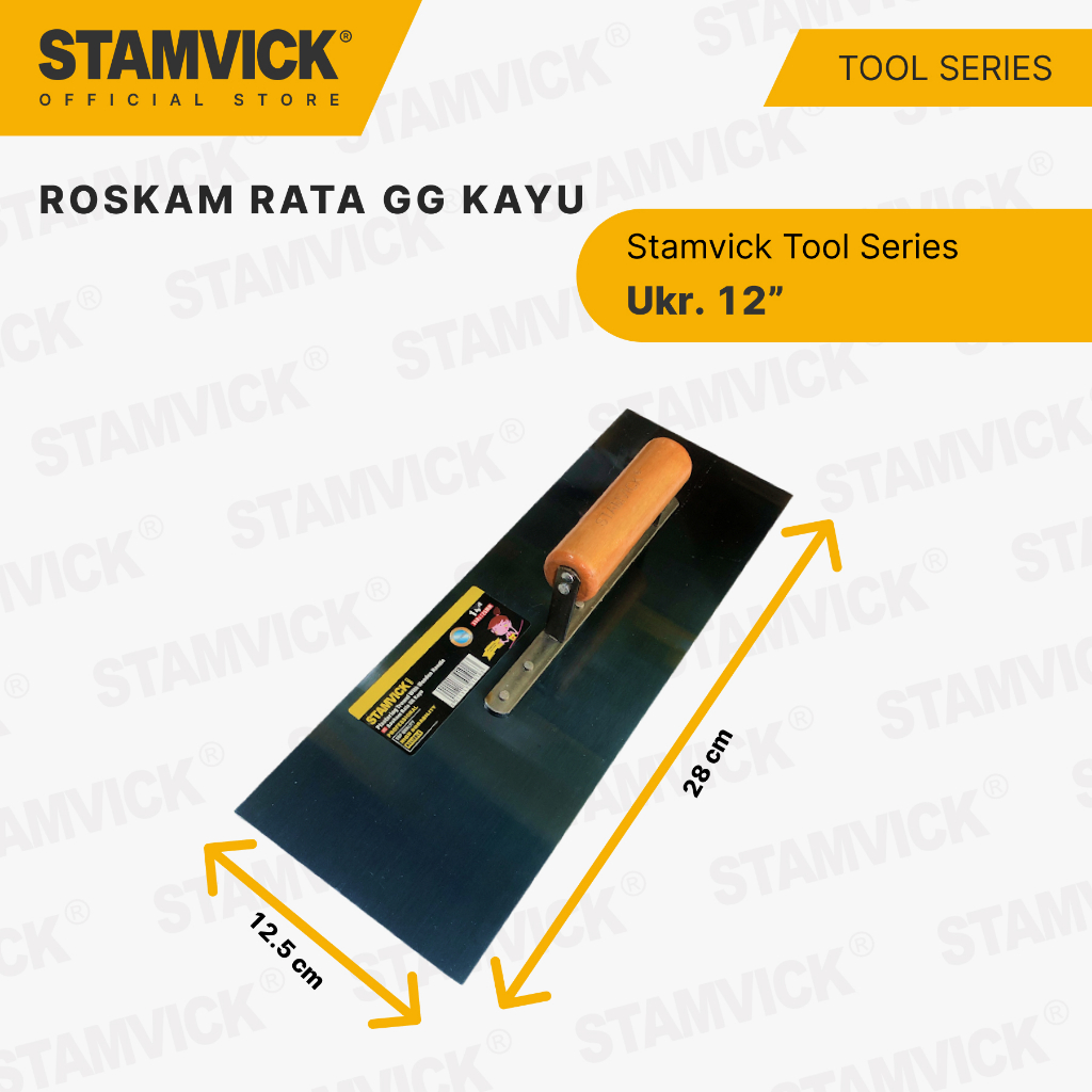 Jual Laskam Besi / Raskam / Roskam Besi Gagang Kayu Rata Stamvick ...