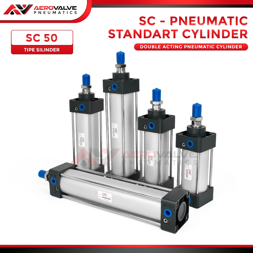 Jual SC 50 - Cylinder Pneumatic Angin Type SC50 Pneumatik Air Silinder ...