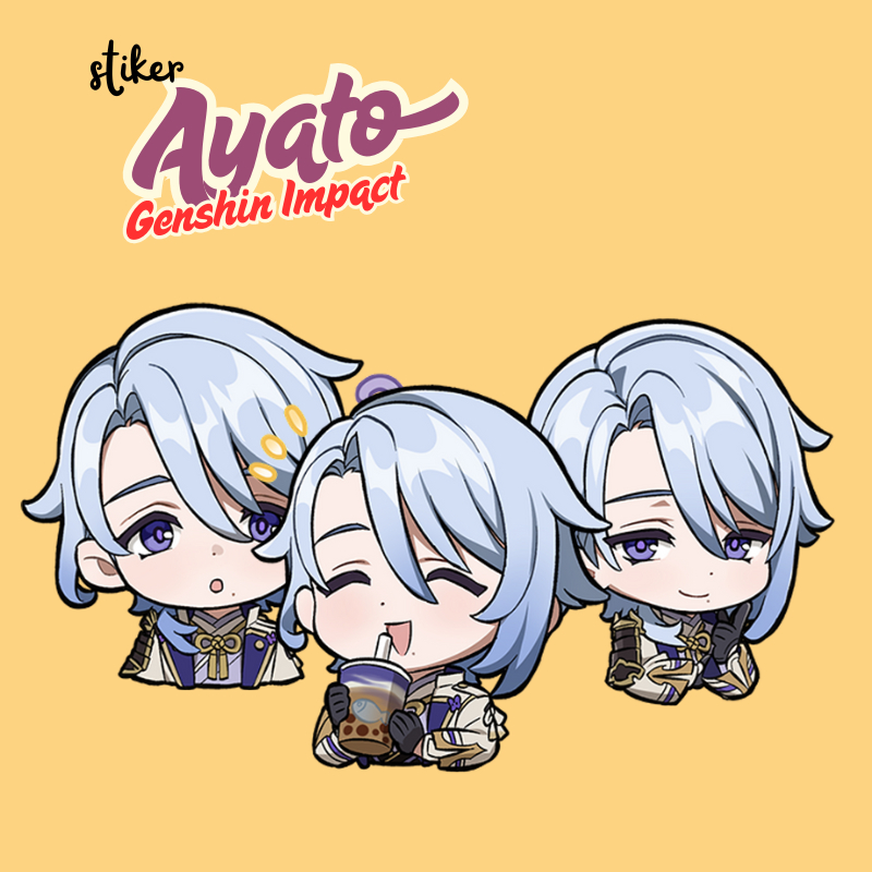 Jual Stiker Ayato Genshin Impact | Sticker Genshin Kamisato Ayato Vinyl ...