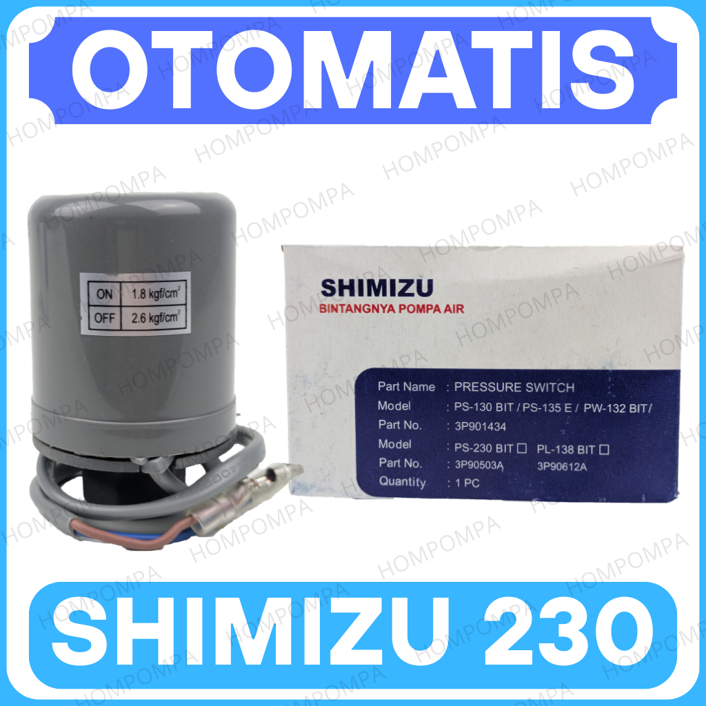 Jual OTOMATIS SHIMIZU PS 230 BIT - PRESSURE SWITCH POMPA AIR SMZ ...