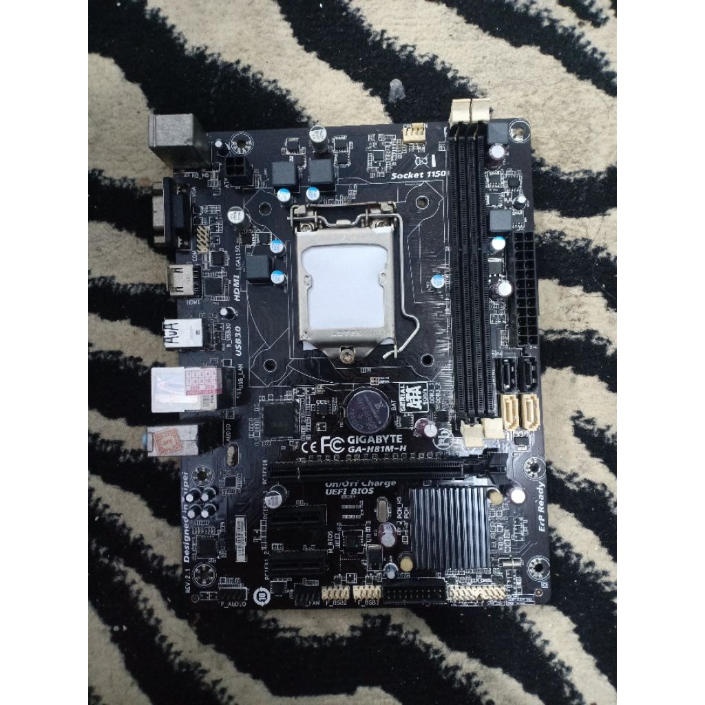 Jual Mainboard H81 haswell 1150 normal minus tidak ada backpanel aja ...