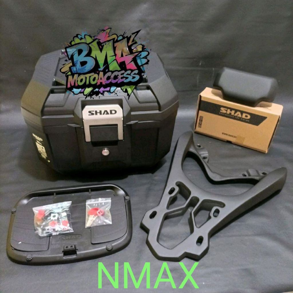 Jual BOX SHAD TERRA TR41 & BREKET BOX+BACKREST - NMAX OLD/NEW / NMAX ...