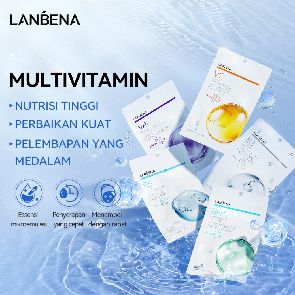 Jual [NEW] LANBENA Whitening Lotion Facial Mask Emulsion Masker Wajah ...