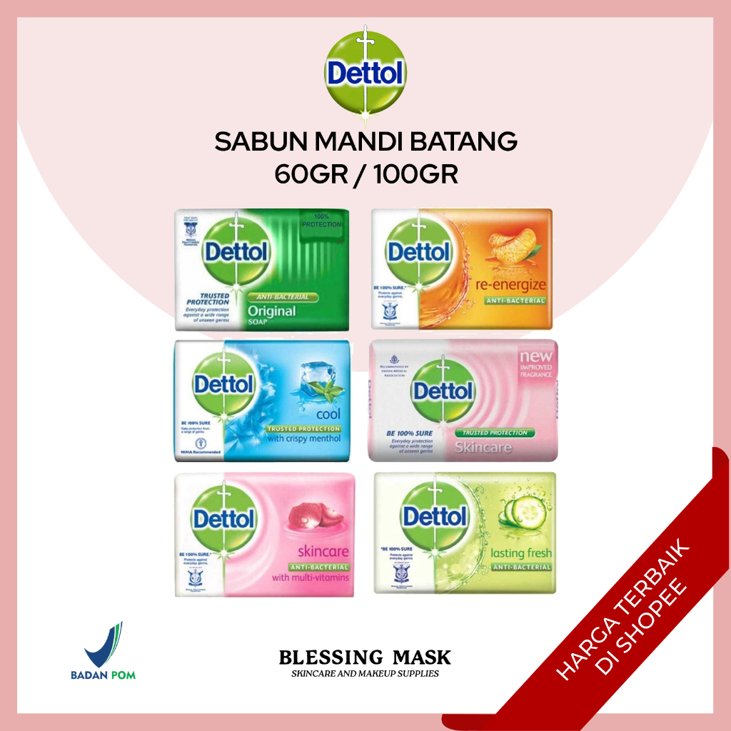 DETTOL Sabun Batang Anti Bakteri - Soap Bar 60gr