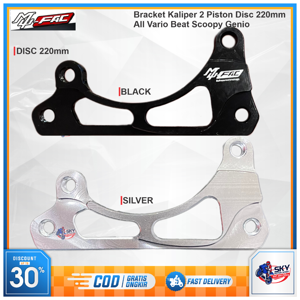 Jual Bracket Kaliper 2 Piston 2p Vario Beat Scoopy Disc 220mm PNP KTC ...