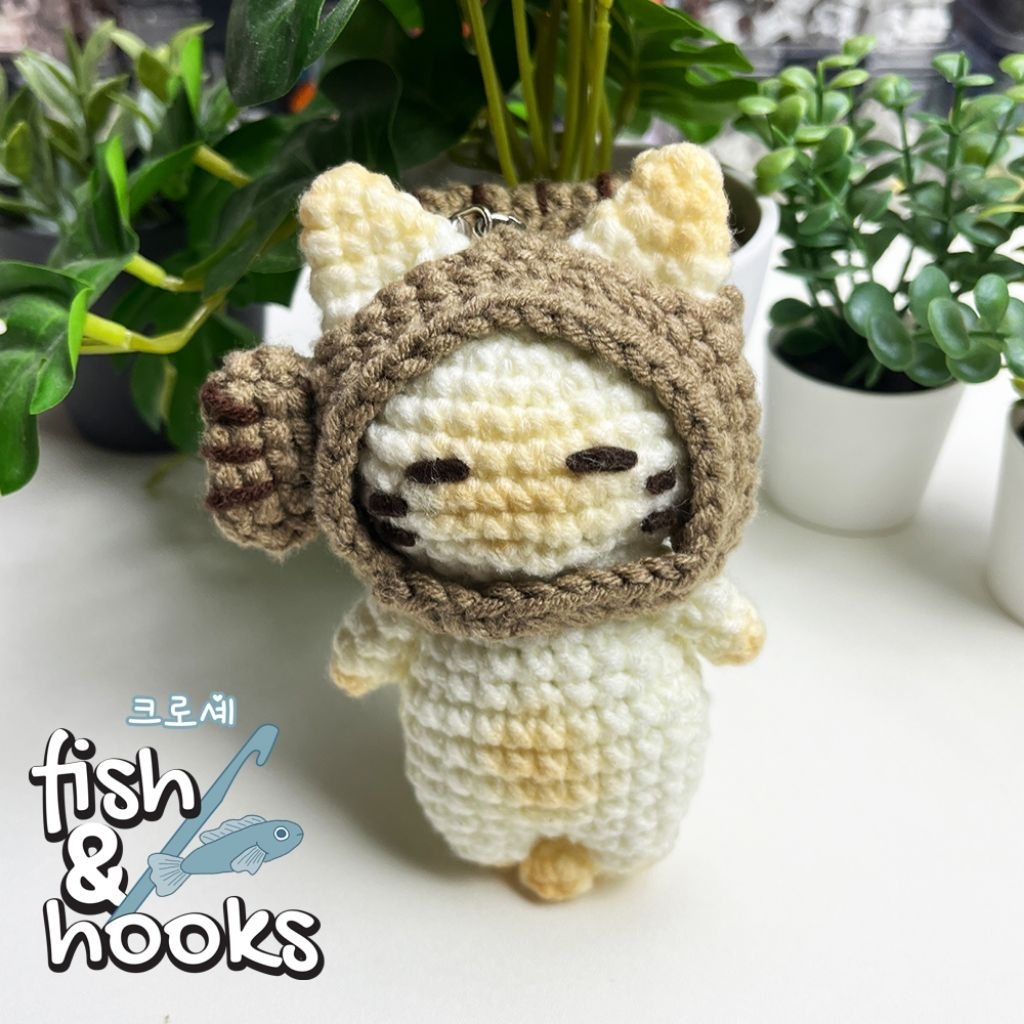 Jual Taiyaki Cat Crochet Keychain | Gantungan Kunci | Rajutan | Hand ...
