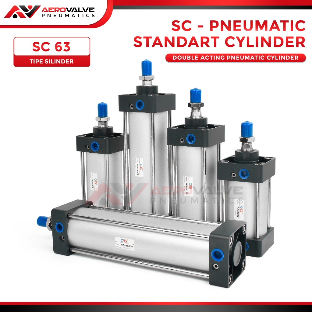 Jual SC 63 - Cylinder Pneumatic Angin Type SC63 Pneumatik Air Silinder ...