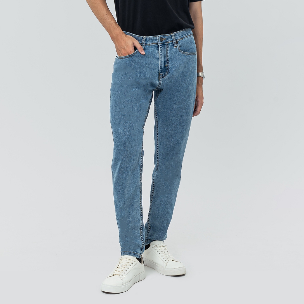 EDWIN JEANS Celana Panjang Denim Pria Slim Stretch 812 Slim Taper LIGHT  BLUE