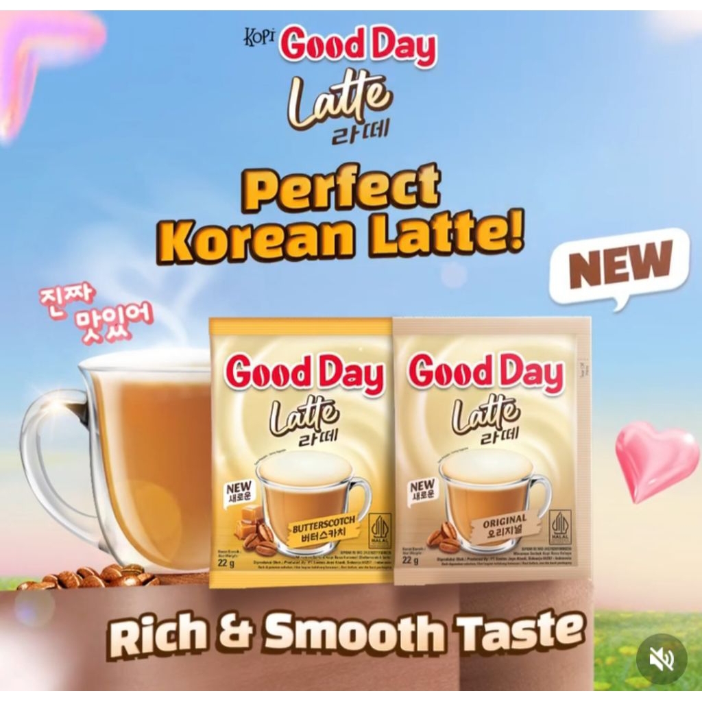 Jual Good Day LATTE 10X22gr Original / Butterscotch Kopi Late Korea ...