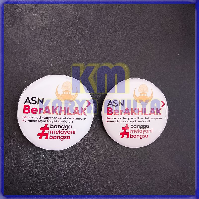 Jual Bros Berakhlak ASN Bulat Pin ASN Berakhlak Bulat - Karya Mulya ...