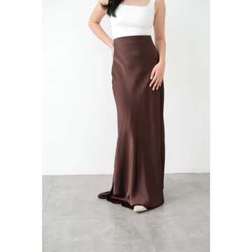 Jenn Rose Hilda Maxi Satin Silk Skirt Rok Satin 110Cm Rok Satin Panjang