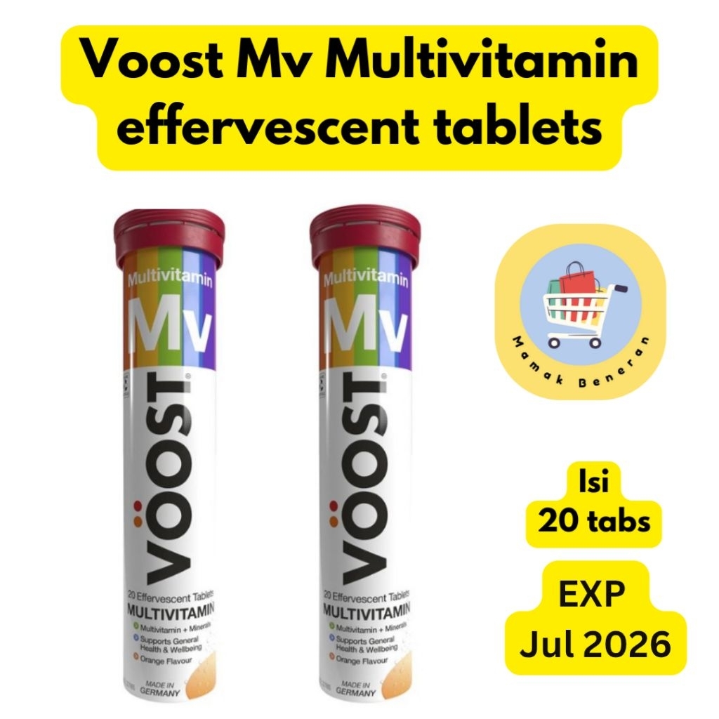 Jual Voost Multivitamin MV effervescent isi 20 tablet suplemen vitamin ...