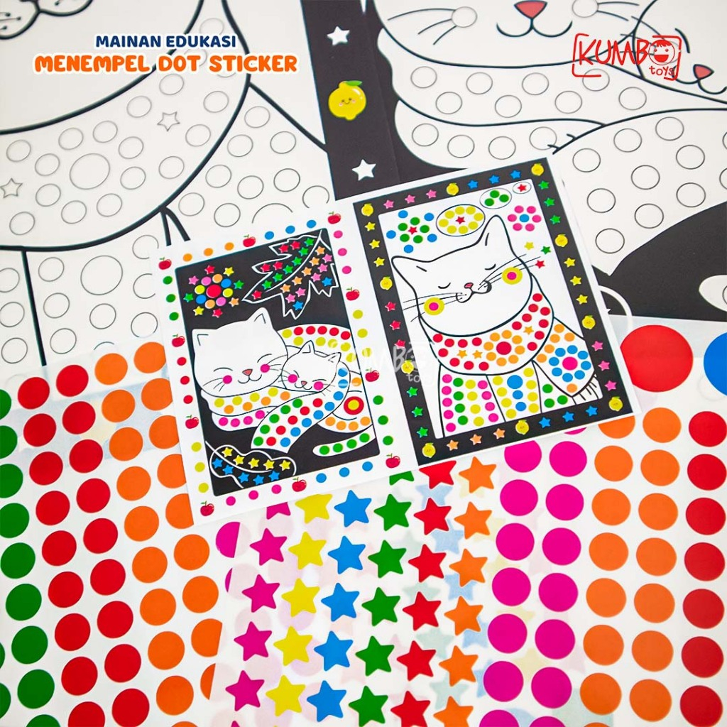 Jual Mainan Edukasi Menempel Sticker / Label Dot Karakter Bergambar ...