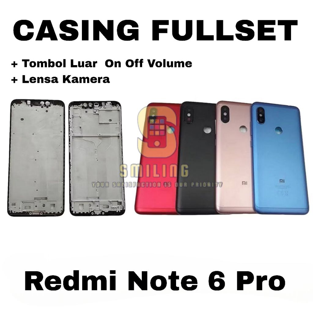 Jual CASING HOUSING FULLSET XIAOMI REDMI NOTE 6 / NOTE 6 PRO | Shopee ...