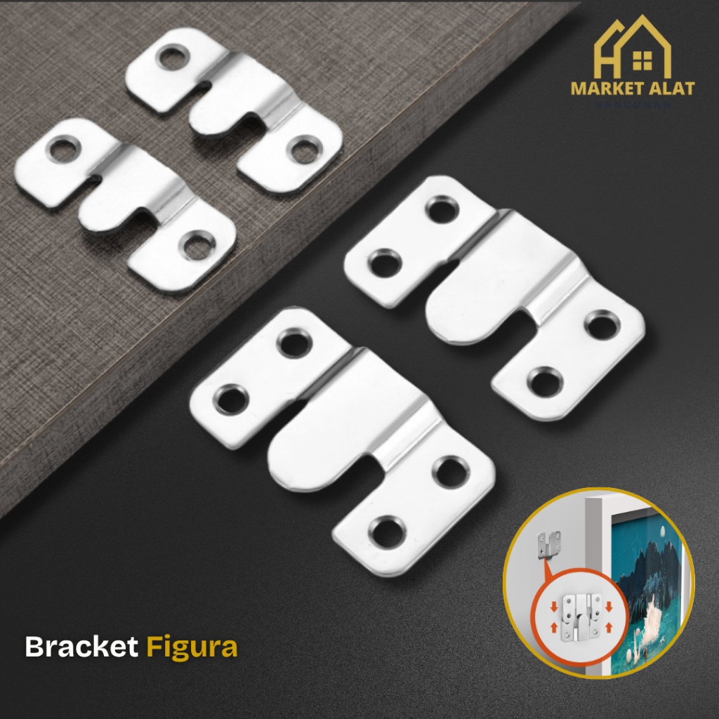 Jual (Per Pcs) Bracket Stainless Steel untuk Pigura Poster Papan Tulis ...