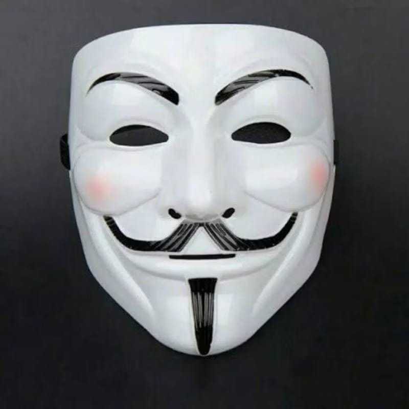 Jual Topeng Hacker Anonymous Putih Topeng Pesta | Shopee Indonesia