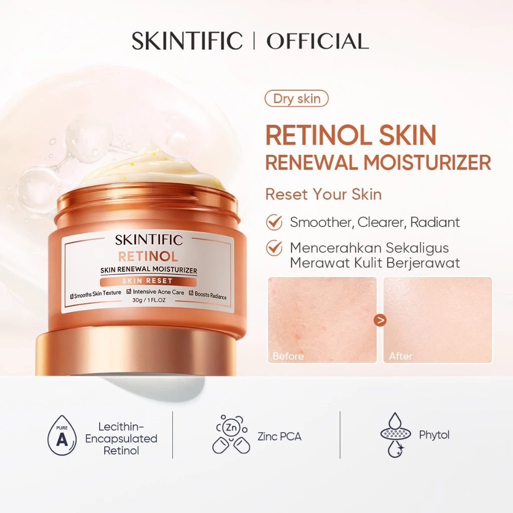 Gel Moisturizer All-in-One SKINTIFIC 5X Ceramide dan Niacinamide untuk Kecerahan Kulit