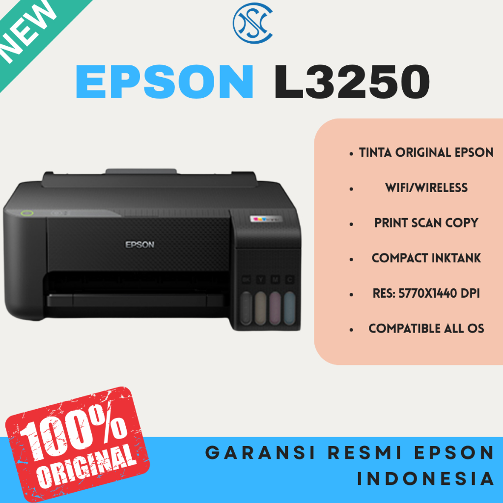 Jual Printer Epson Inkjet L3250/L3251 All in one Wireless WIFI RESMI ...