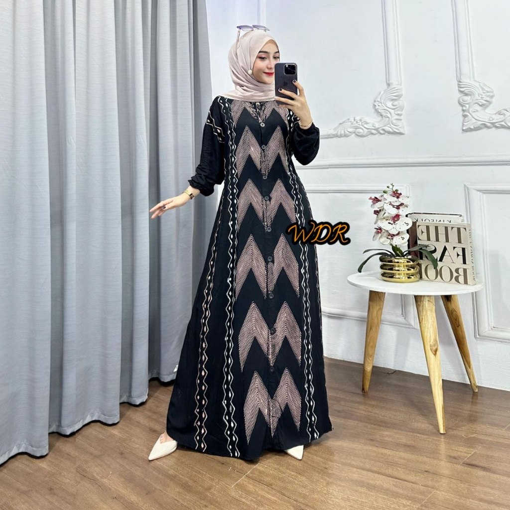 M L XL XXL Gamis Twill Rayon Pekalongan FULL KANCING Warna Soft Gamis Wanita Kekinian Gamis Syar'i Terbaru 2022