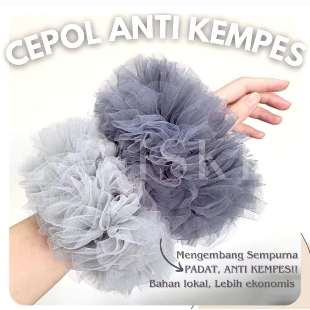 Jual CEMPOL TILE JUMBO | SCRUNCHIE TILE JOMBO PREMIUM | CEMPOL HIJAB ...