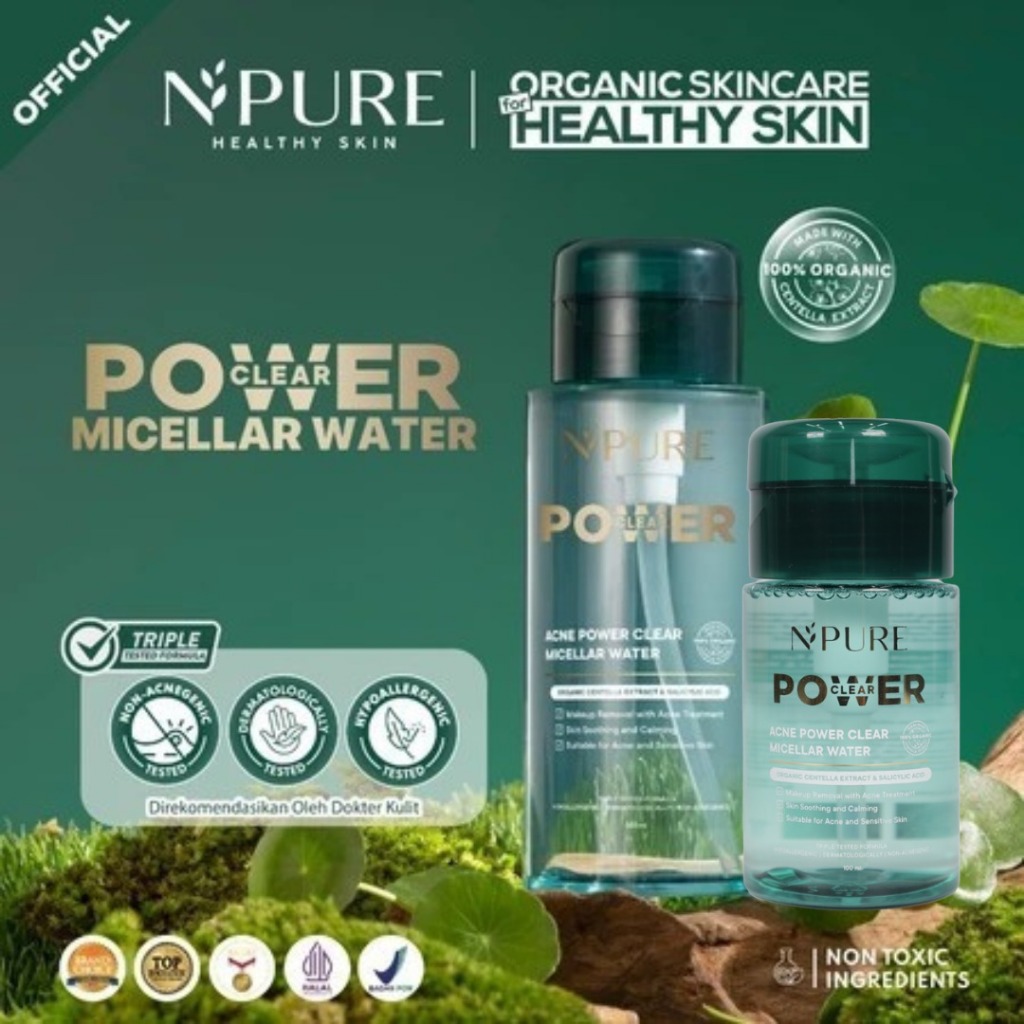 Jual MFI - Npure Acne Power Clear Micellar Water | Netto 300ml & 100ml ...